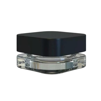 50x CannaPack 5ml Cube Clear Glass Concentrate Jar