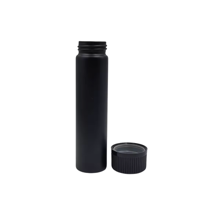 250x CannaPack King Size Black Glass Pre-Roll Tube