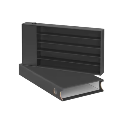 50x CannaPack Pre-Roll Slim Case with Button Black Cardboard